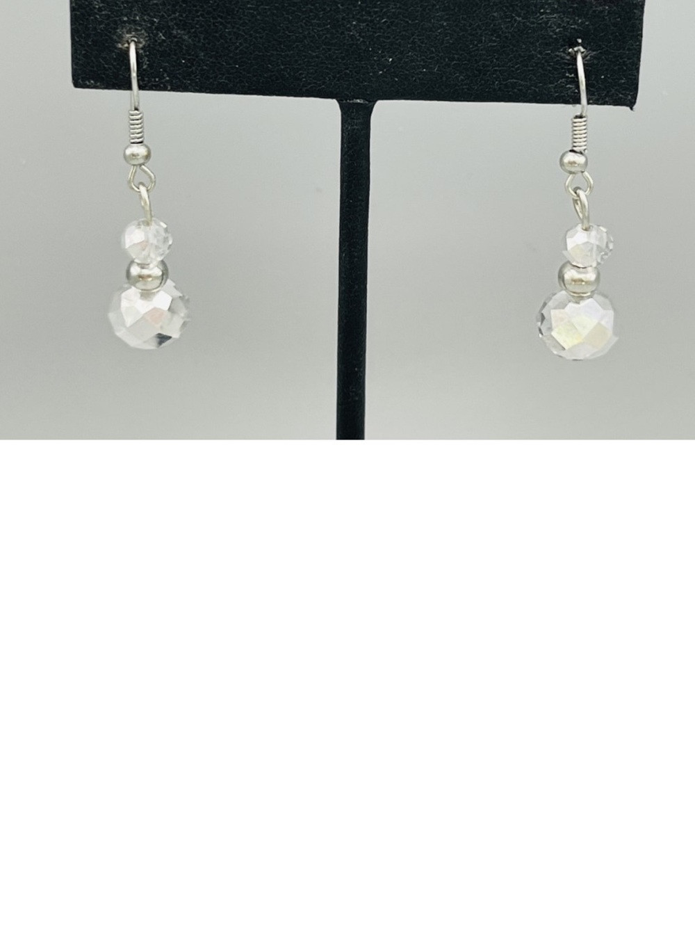 Crystal Drop Dangle Earrings - Clear Crystal
